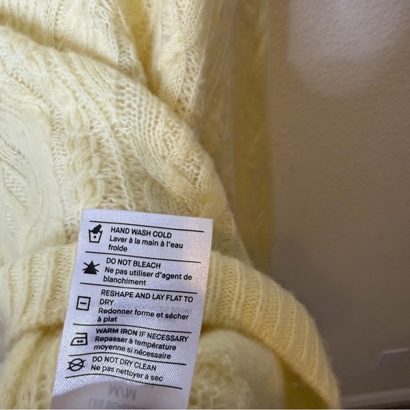 Vince Cable Knit Wool Cashmere Pullover Sweater Butter Yellow Womens Size M - Picture 9 of 9